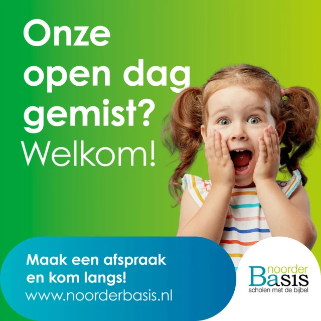Onze open dag gemist?! Geen probleem, als u een afspraak maakt bent u van harte welkom om op een ander moment onze school te bezoeken. Wij staan u graag te woord. Onze volgende open dag is op woensdag 25 maart 2026. #welkom #opendag #opendaggemist